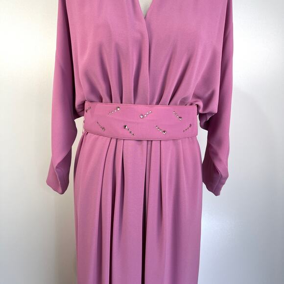 Handmade Vintage 70s/ 80s Maxi Dress Pink - Picture 3 of 9